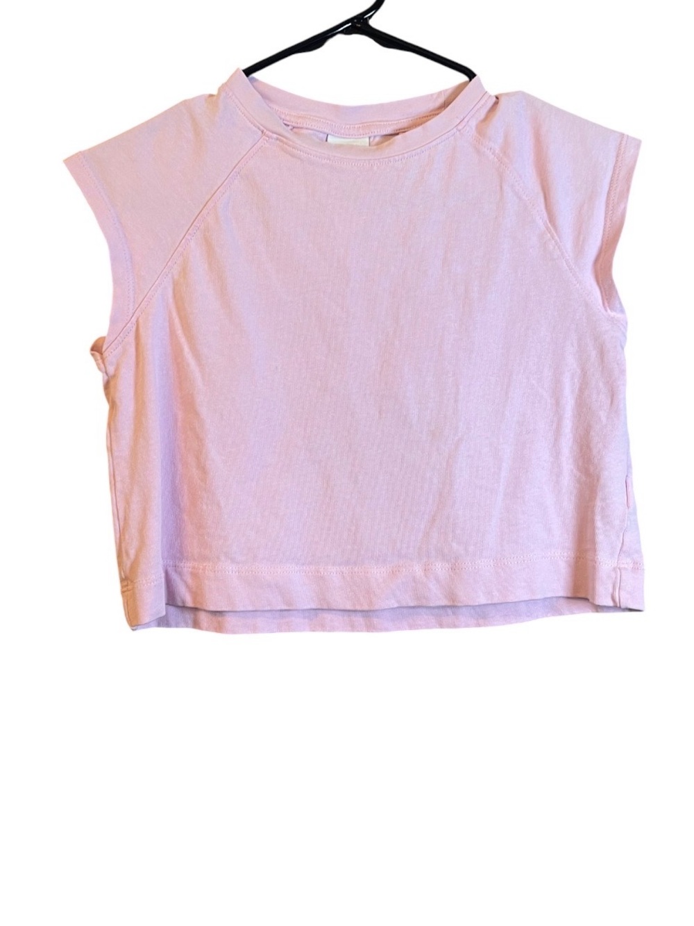 ZARA Cropped Sleeveless Tee in Light Pink